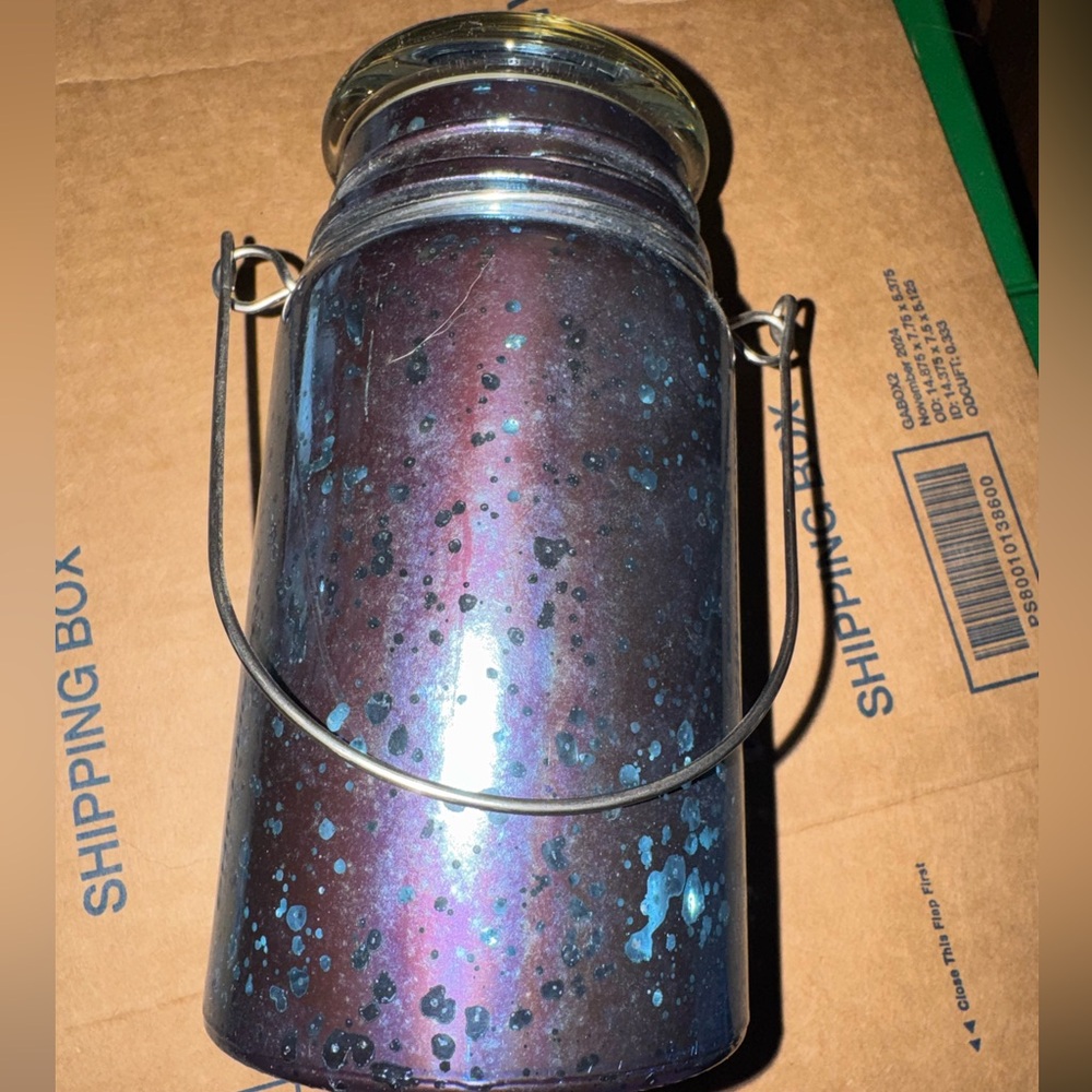 Metallic Blue Speckled Lantern